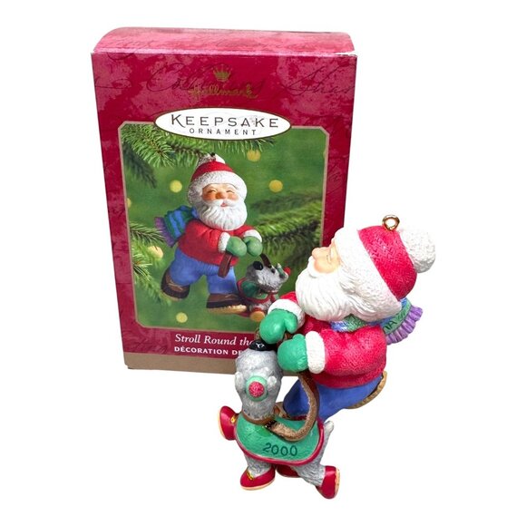 Hallmark Keepsake Lot of 3 Santa Ornament Collectors Series Vintage Christmas - Picture 2 of 8
